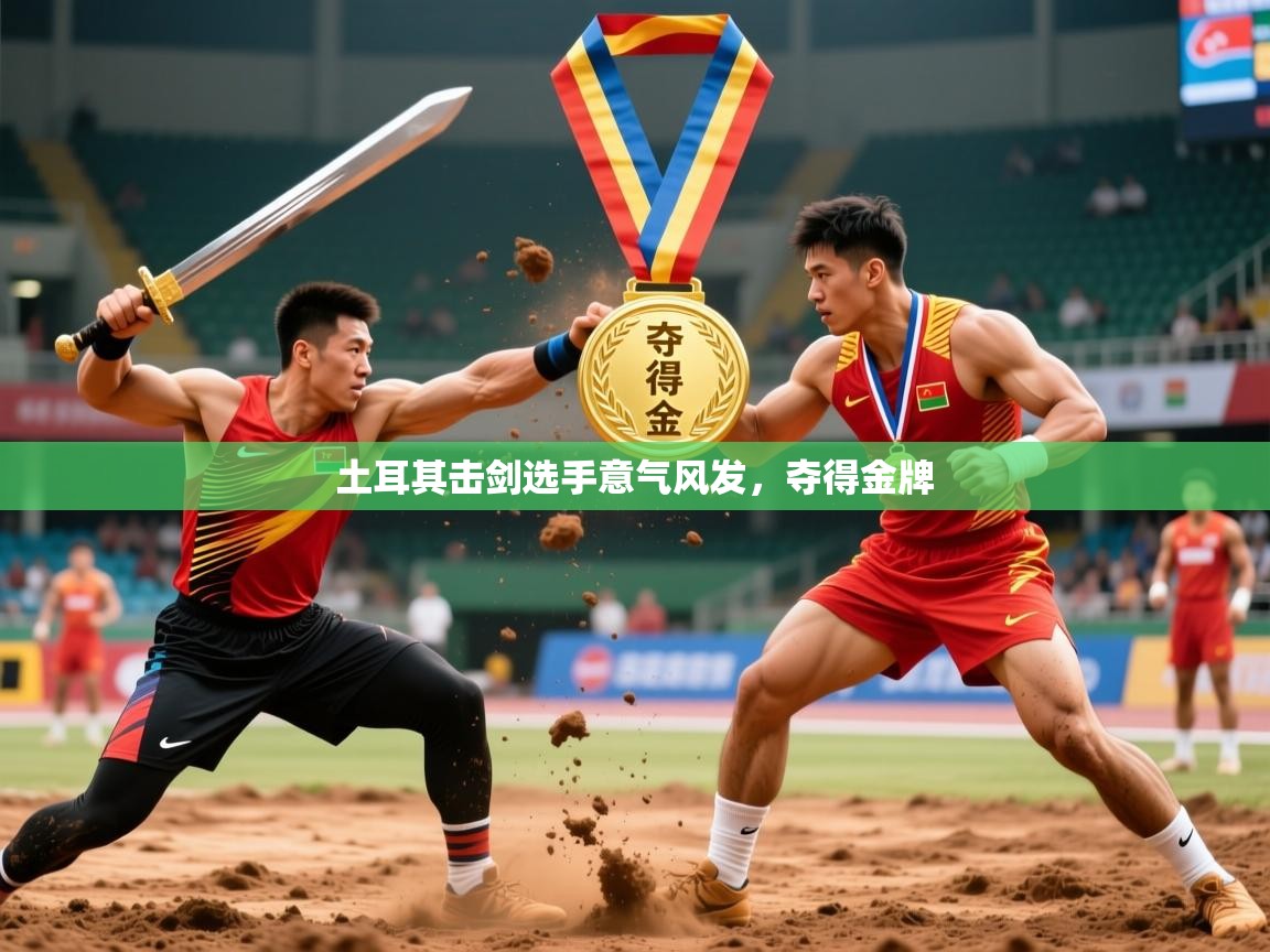 土耳其击剑选手意气风发,夺得金牌 土耳其击剑选手意气风发,夺得金牌