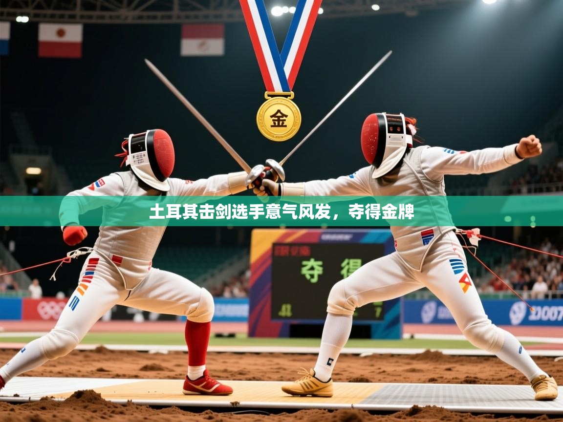 土耳其击剑选手意气风发,夺得金牌 土耳其击剑选手意气风发,夺得金牌