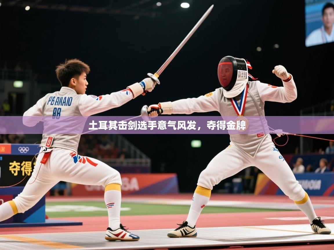 土耳其击剑选手意气风发,夺得金牌 土耳其击剑选手意气风发,夺得金牌