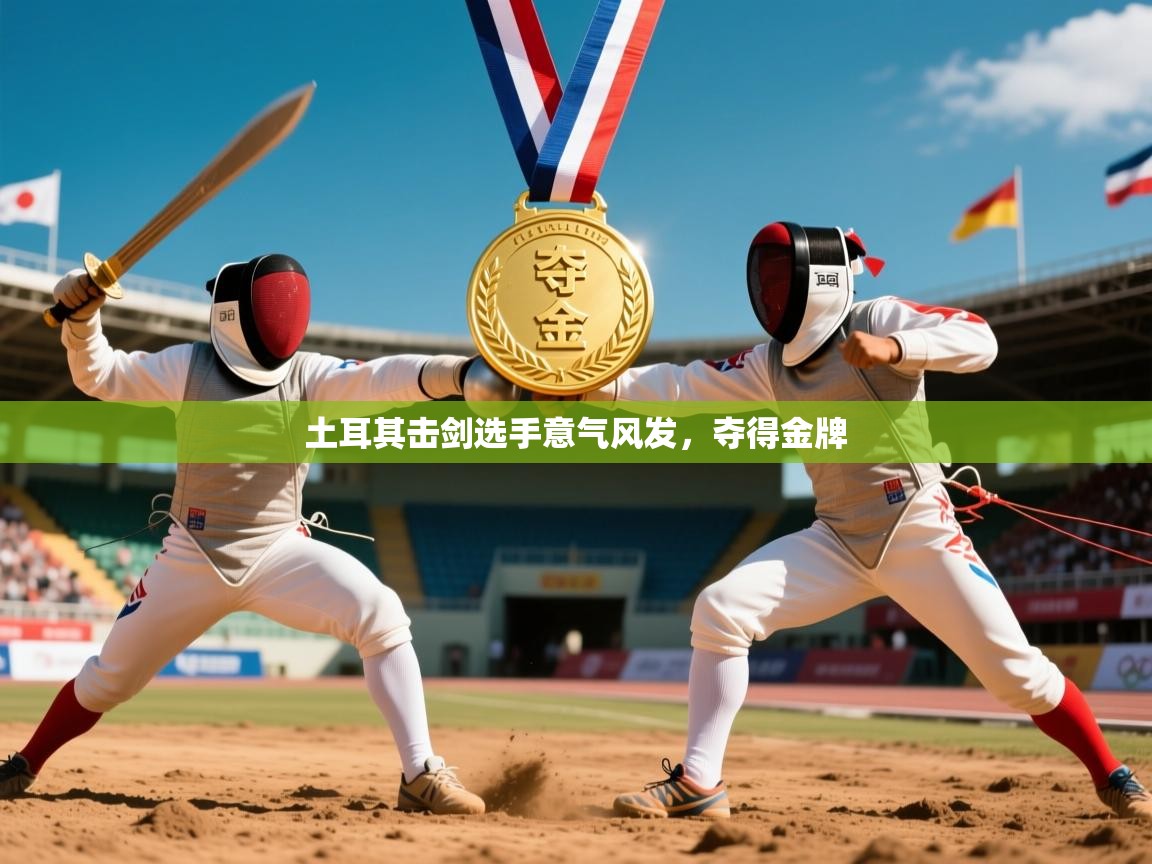 土耳其击剑选手意气风发,夺得金牌 土耳其击剑选手意气风发,夺得金牌