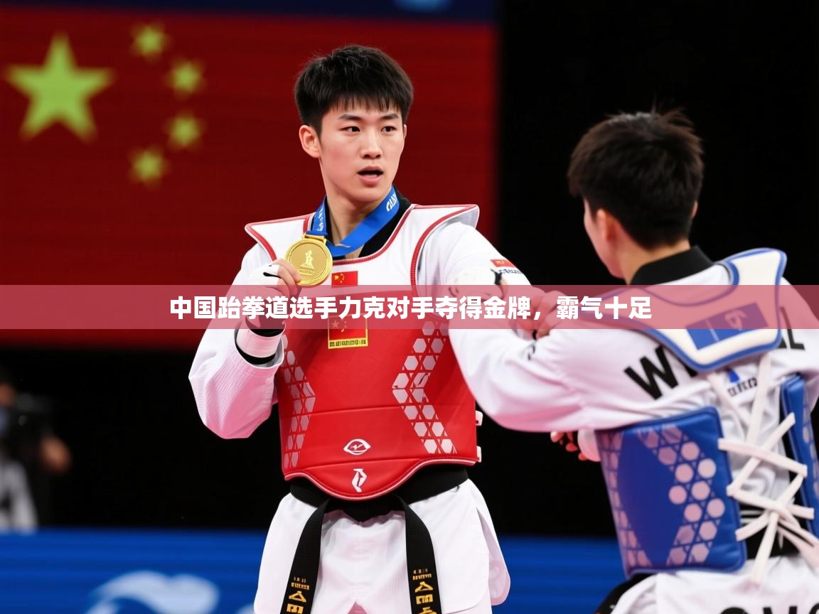 中国跆拳道选手力克对手夺得金牌，霸气十足