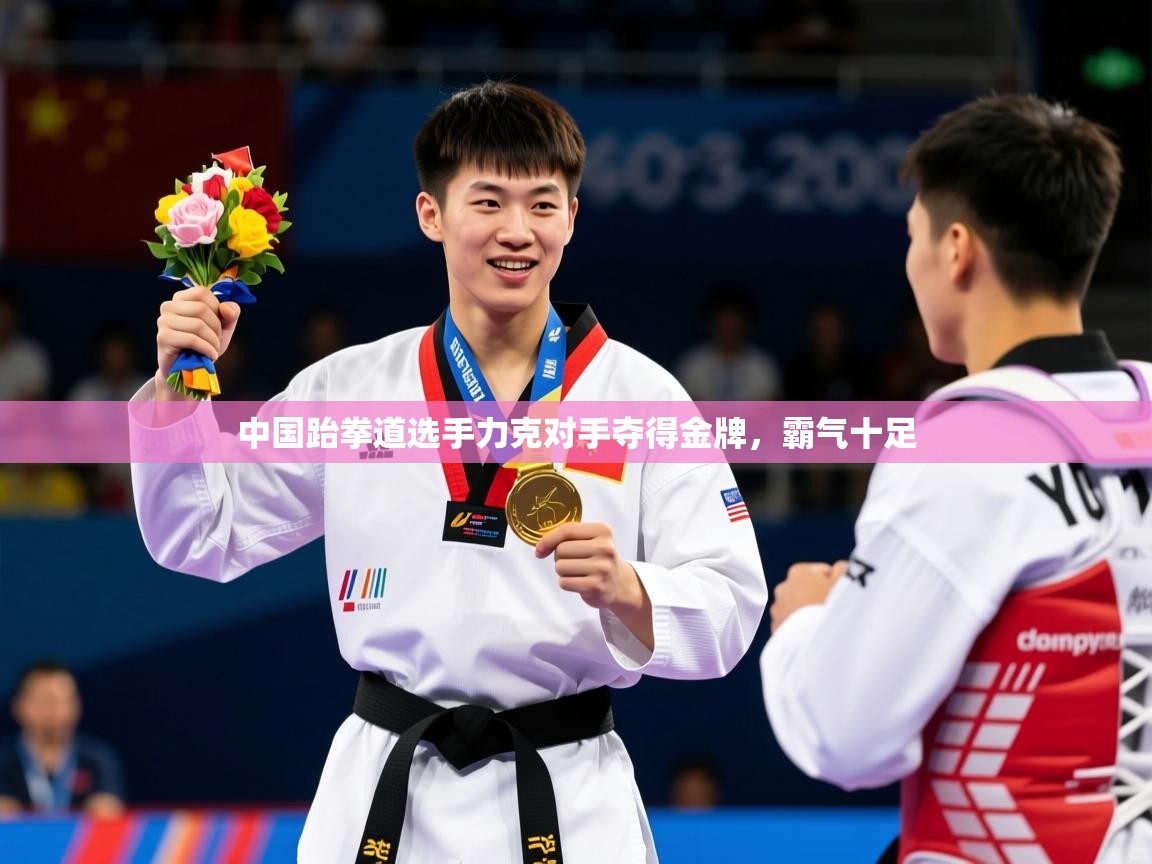 中国跆拳道选手力克对手夺得金牌，霸气十足