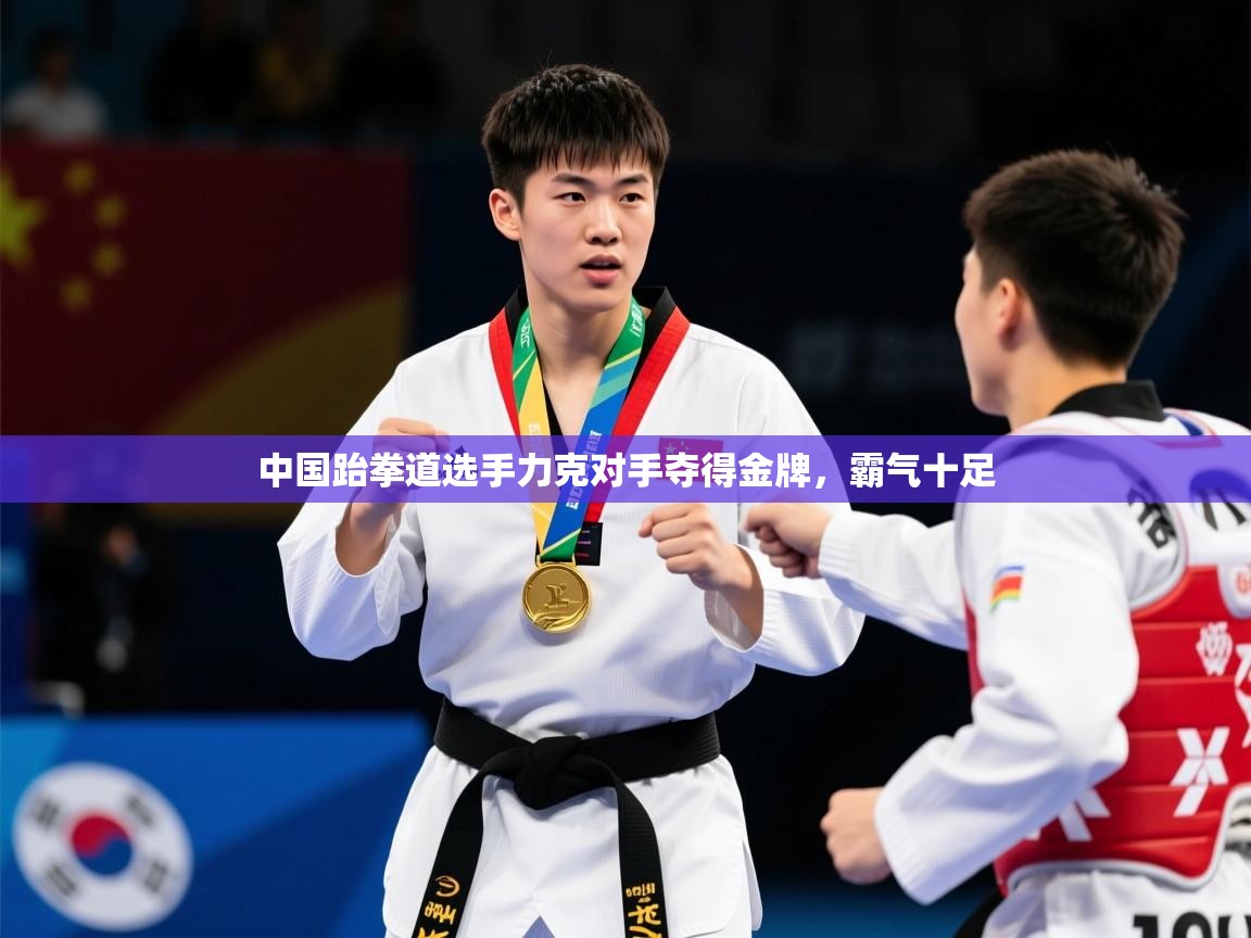 中国跆拳道选手力克对手夺得金牌，霸气十足